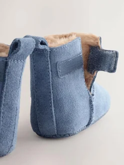 New Baker by Ted Baker Baby Boys Slipper Padders Boots Blue