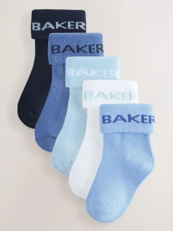 Outlet Baker by Ted Baker Baby Socks 5 Pack Blue