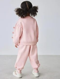 Baker by Ted Baker Blue 2 Piece Side Bow Detail Sweat & Joggers Set Pink