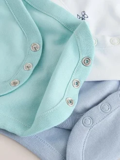 Hot Baker by Ted Baker Blue 3 Pack Short Sleeve Bodysuits