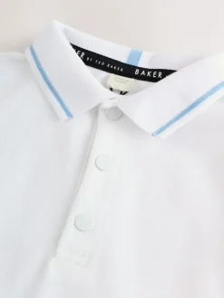 Hot Baker by Ted Baker Blue Dungarees and Polo Shirt Set