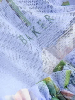 Baker by Ted Baker Blue Floral Mesh Ruffle Dress^ Dresses|Occasionwear