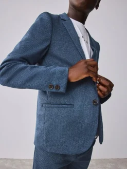 Baker by Ted Baker Blue Jersey Suit Jacket^BOY Suits & Vest