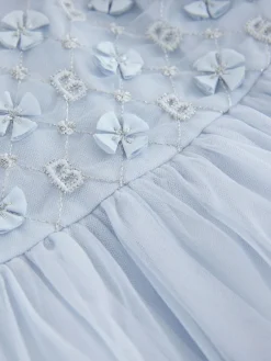 Baker by Ted Baker Blue Mesh Embroidered Detail Dress^ Dresses|Occasionwear