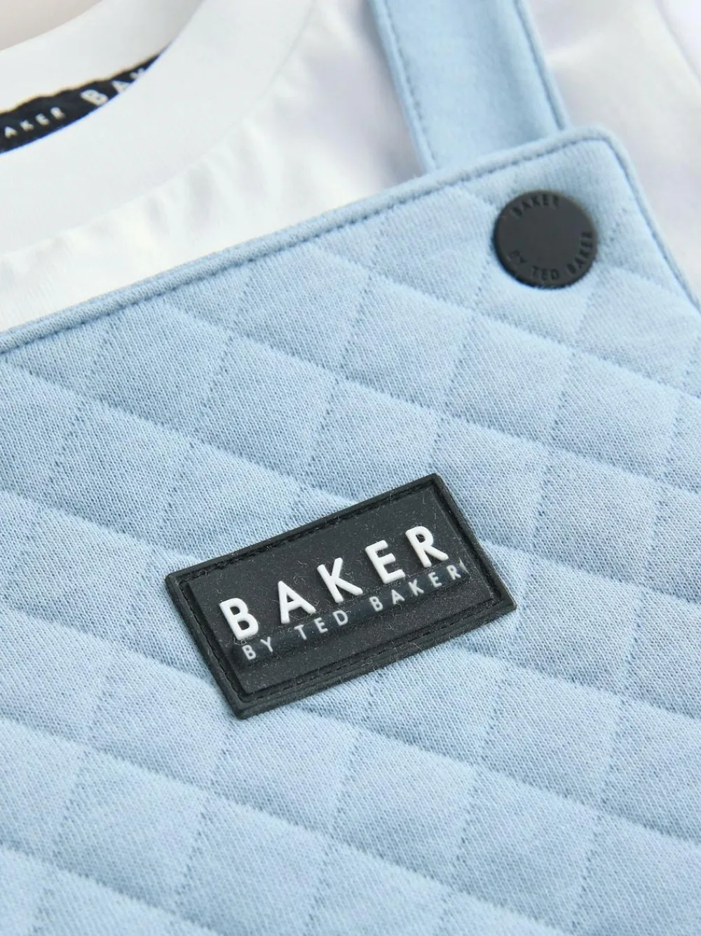 Online Baker by Ted Baker Blue Quilted Dungarees and T-Shirt Set
