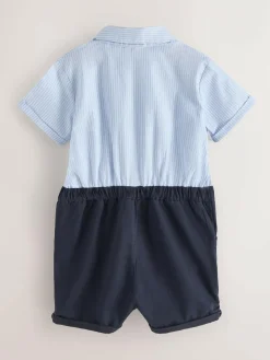 Baker by Ted Baker Blue Smart Bow Tie Rompersuit^ Rompers & Overalls