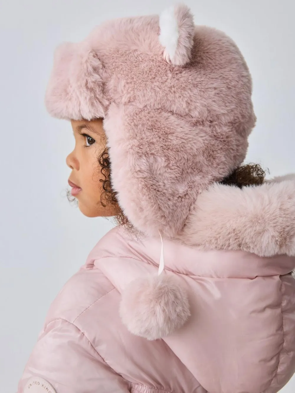 Hot Baker by Ted Baker Bow Pink Faux Fur Trapper Hat