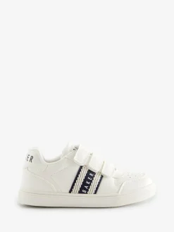 Baker by Ted Baker Boys Branded Tape Trainers White/Blue