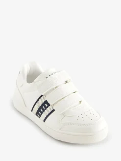 Baker by Ted Baker Boys Branded Tape Trainers White/Blue