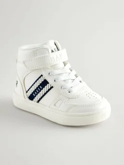 Sale Baker by Ted Baker Boys Branded Tape Hi-Top White Trainers