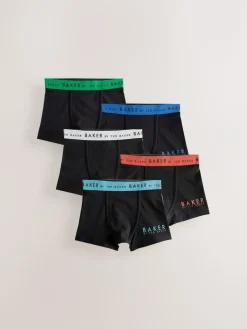 Online Baker by Ted Baker Boys Boxers 5 Pack Black