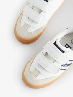 Discount Baker by Ted Baker Boys Branded Tape Trainers White