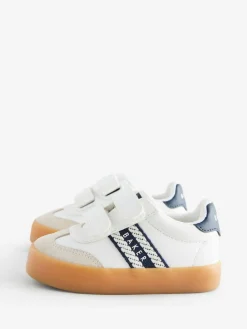 Discount Baker by Ted Baker Boys Branded Tape Trainers White
