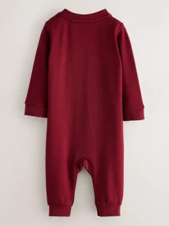 Baker by Ted Baker Burgundy Red/Grey Romper and Reversible Hat^ Rompers & Overalls