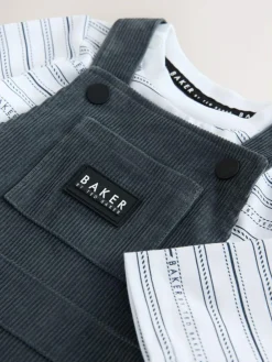 Baker by Ted Baker Charcoal Grey Cord Dungarees Set^BOY Dungarees