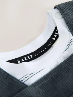 Baker by Ted Baker Charcoal Grey Cord Dungarees Set^BOY Dungarees