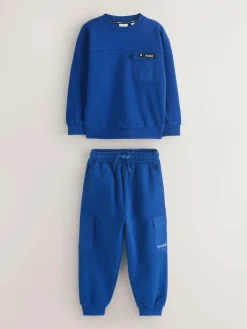 Baker by Ted Baker Cobalt Blue Oversized Sweatshirt and Joggers Set^BOY Sweatshirts & Hoodies