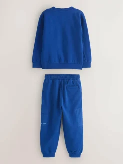 Baker by Ted Baker Cobalt Blue Oversized Sweatshirt and Joggers Set^BOY Sweatshirts & Hoodies
