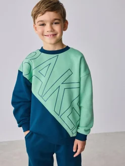 Baker by Ted Baker Colourblock Sweat Top and Joggers Set^BOY Sweatshirts & Hoodies