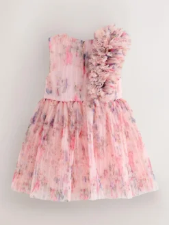 Baker by Ted Baker Crinkle Mesh 3D Ruffle Shoulder Occasion Dress^ Occasionwear