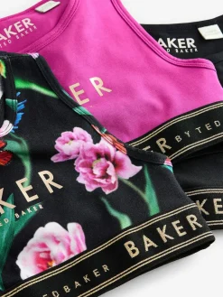 Clearance Baker by Ted Baker Crop Tops 3 Pack Berry/Black
