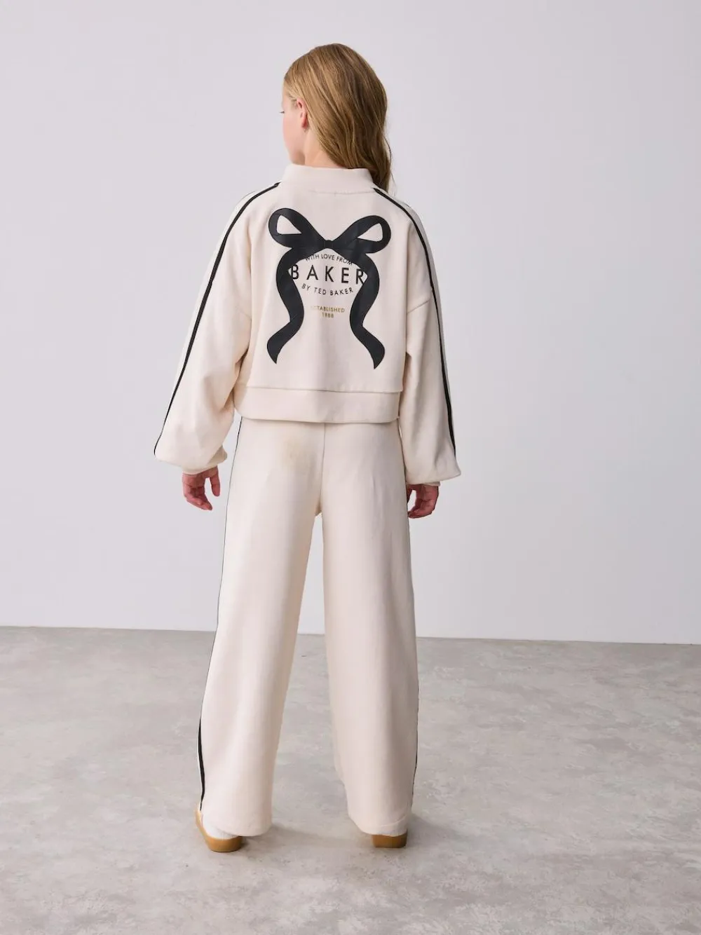 Outlet Baker by Ted Baker Funnel Neck Sweat & Wide Leg Joggers Set 2 Piece