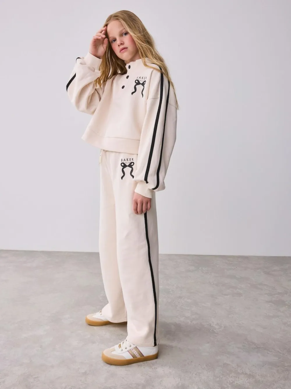 Outlet Baker by Ted Baker Funnel Neck Sweat & Wide Leg Joggers Set 2 Piece