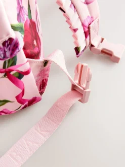 Online Baker by Ted Baker Girls Pink Back to School Floral Print Bow Backpack