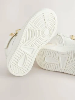 Hot Baker by Ted Baker Girls White Charm Hi-Top Trainers