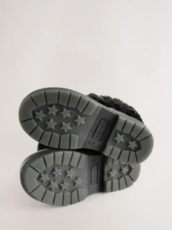 Sale Baker by Ted Baker Girls Faux Fur Cuff Boots with Bow Black