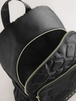 Baker by Ted Baker Girls Back To School Black Quilted Bow Backpack with Pencil Case^ Bags