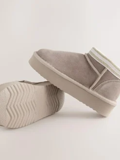 Outlet Baker by Ted Baker Girls Water Repellent Cosy Suede Boots Mink Brown