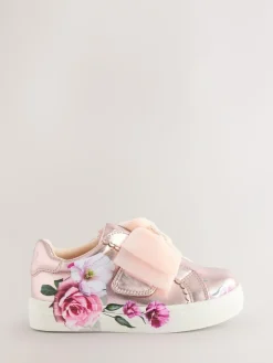 Baker by Ted Baker Girls Organza Corsage Trainers Pink Floral