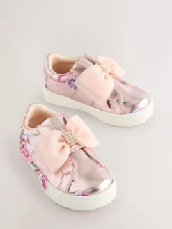 Baker by Ted Baker Girls Organza Corsage Trainers Pink Floral