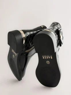 Sale Baker by Ted Baker Girls Patent Chelsea Black Boots