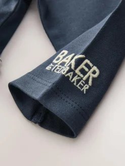 Baker by Ted Baker Long Sleeve T-Shirt and Striped Dungarees Set^BOY Dungarees