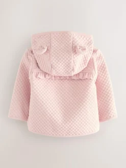 Discount Baker by Ted Baker Lurex Quilted Hooded Jacket Pink