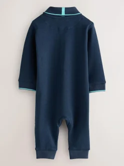 Baker by Ted Baker Navy Long Sleeve Graphic Romper^ Rompers & Overalls