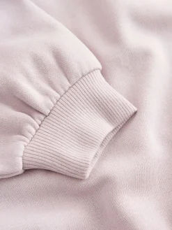 Best Baker by Ted Baker Oversized Satin Appliqué Back Print Pink/White Hoodie