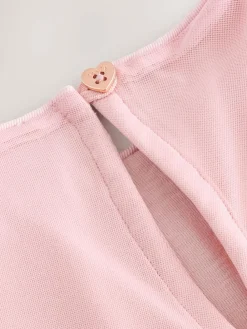 Baker by Ted Baker Pink 2 Piece Sequin Mesh Top & Ruffle Tier Skirt Set^ Shorts & Skirts