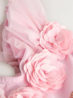 Discount Baker by Ted Baker Pink 3D Corsage Mesh Tier Dress