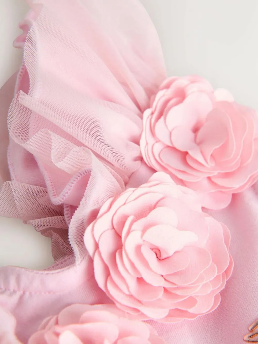 Discount Baker by Ted Baker Pink 3D Corsage Mesh Tier Dress