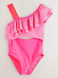 Online Baker by Ted Baker Pink Frill Swimsuit