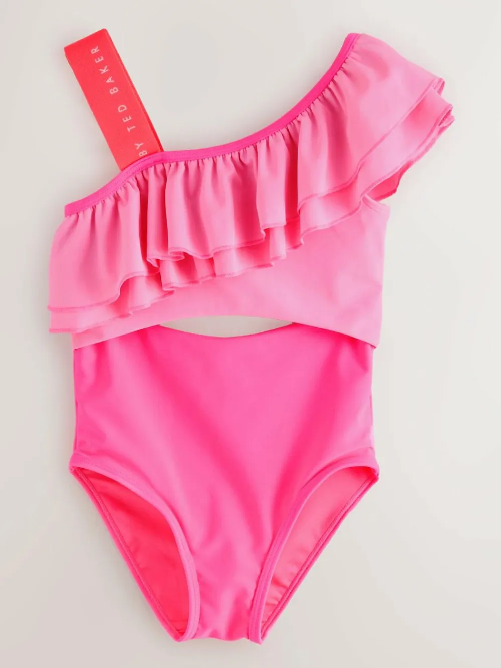 Online Baker by Ted Baker Pink Frill Swimsuit