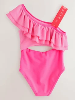 Online Baker by Ted Baker Pink Frill Swimsuit
