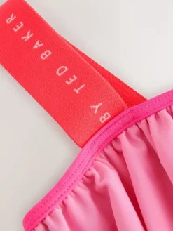 Online Baker by Ted Baker Pink Frill Swimsuit