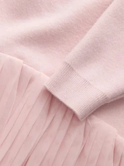 Best Baker by Ted Baker Pink Knitted Mesh Tulle Hem Dress