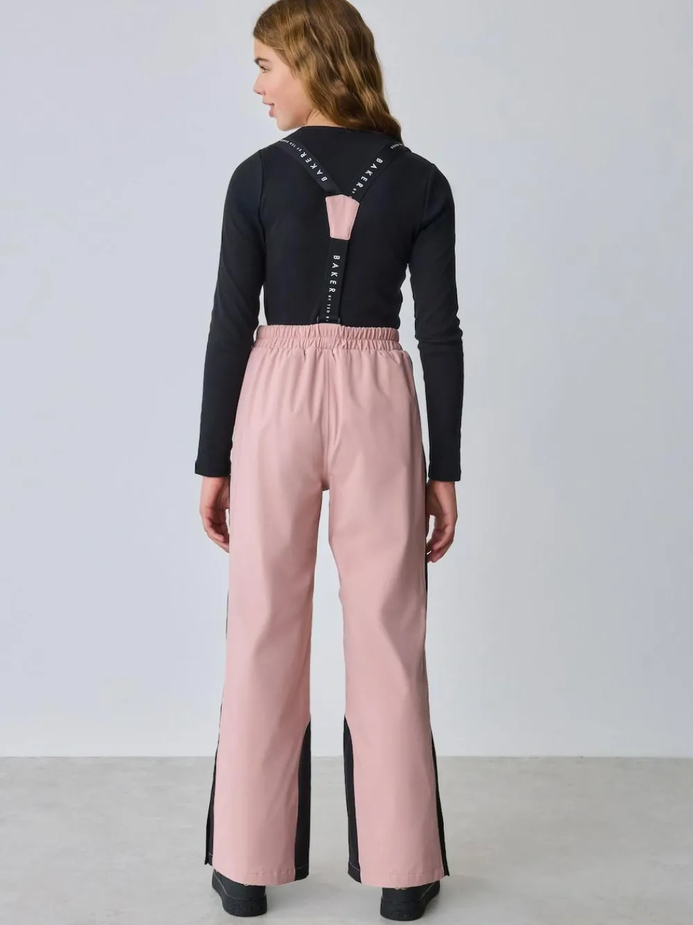 Baker by Ted Baker Pink Waterproof Logo-Tape Padded Ski Salopettes Trousers^ Pants & Leggings|Pants & Leggings