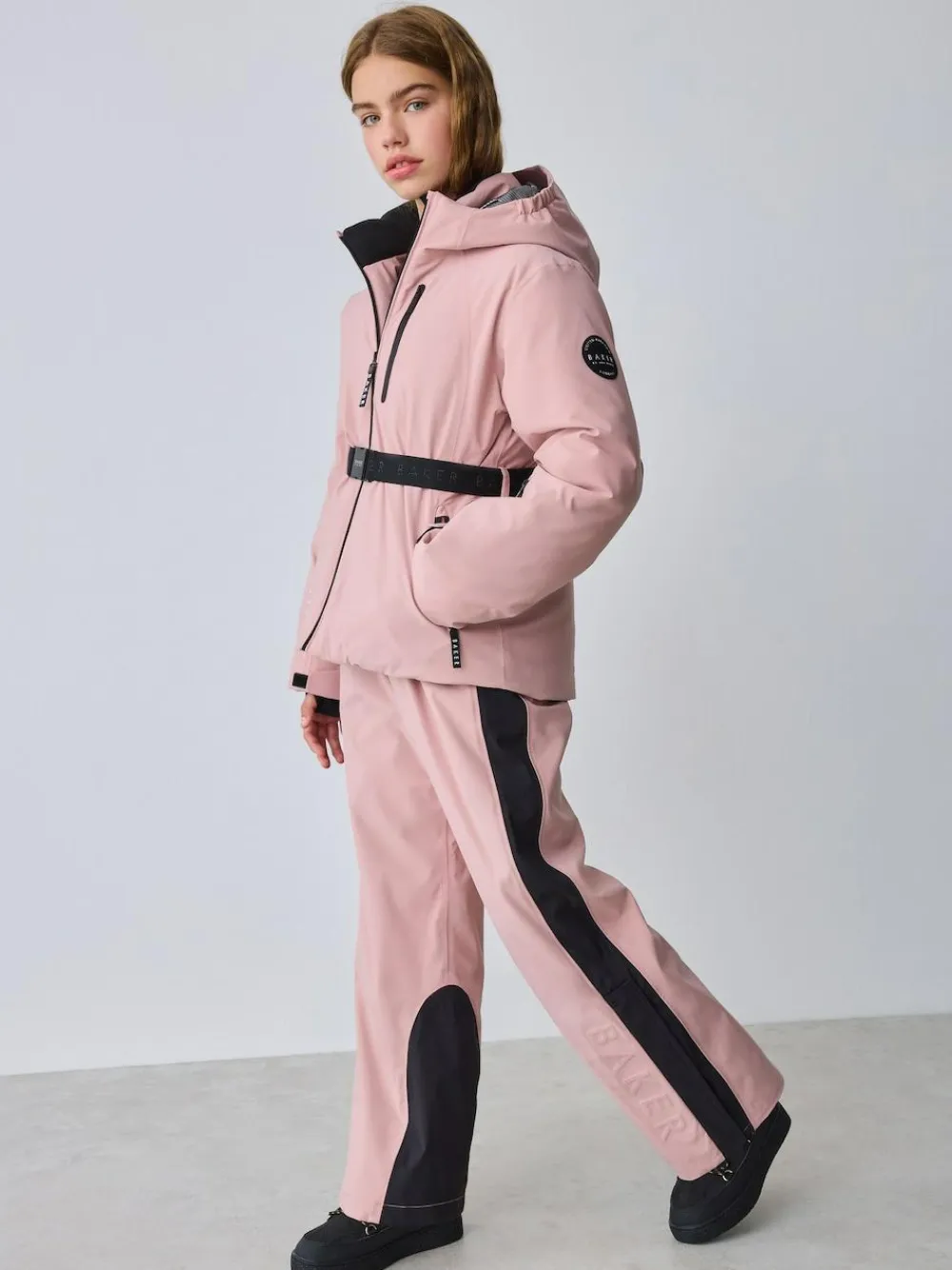Baker by Ted Baker Pink Waterproof Logo-Tape Padded Ski Salopettes Trousers^ Pants & Leggings|Pants & Leggings
