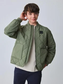 Baker by Ted Baker Sage Green Quilted Jacket^BOY Coats & Jackets|Snowsuits & Coats